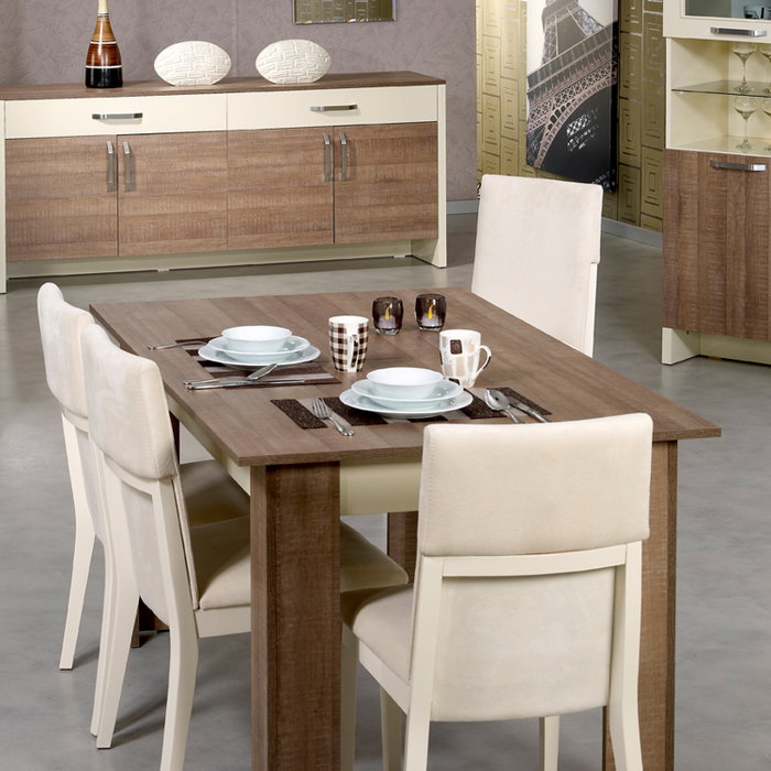 Hanah Home Mesa de Comedor Extensible Roble Oscuro Hanah Home Mesa de Comedor Extensible Roble Oscuro
